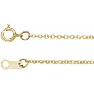 10K White 1 mm Cable 16" Chain