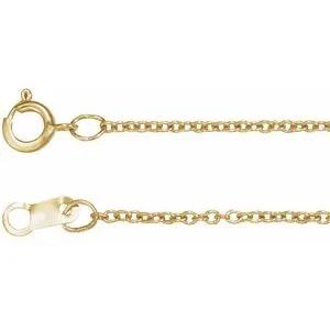 10K White 1 mm Cable 16" Chain