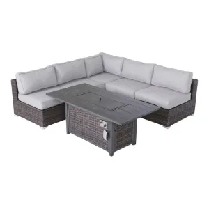 6 Piece Sectional Sofa Set With Cushions - Brown by Couch.com