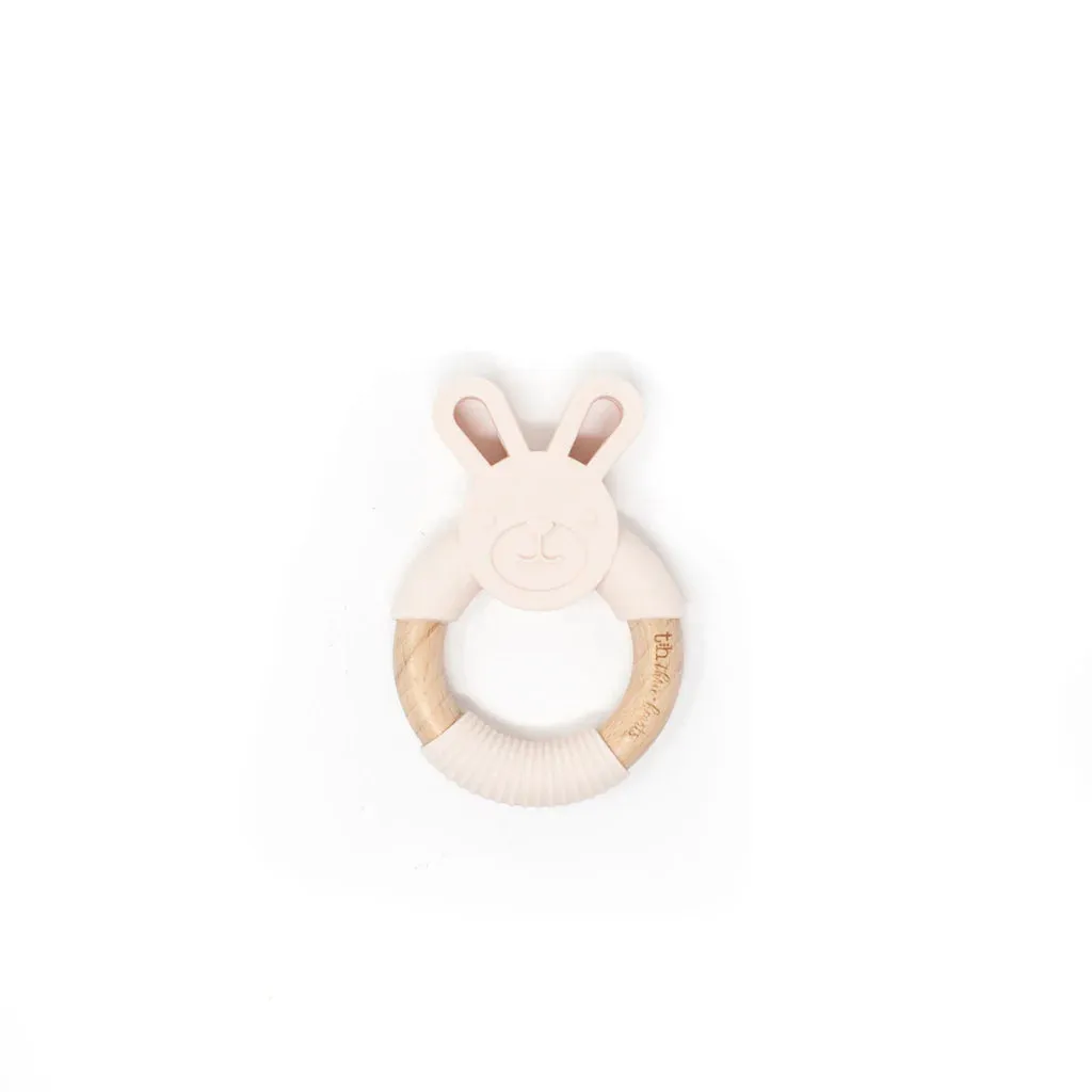 accessories teether bunny - pale pink