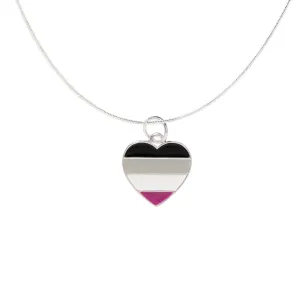 Asexual Heart Charm Necklaces