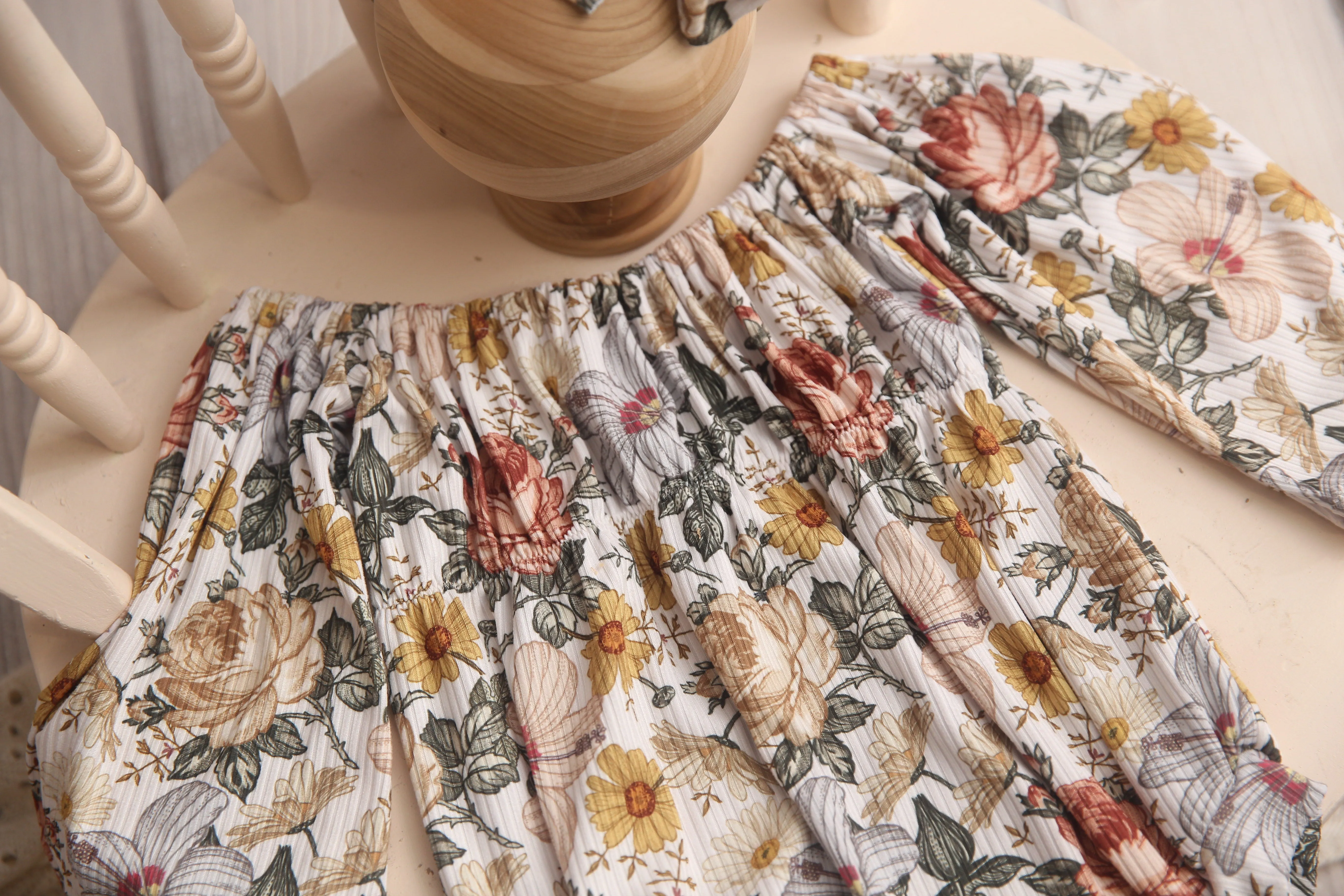 Bellami Romper; 0/3 Month-18/24 Month; Vintage Garden; Cakesmash- MADE TO ORDER