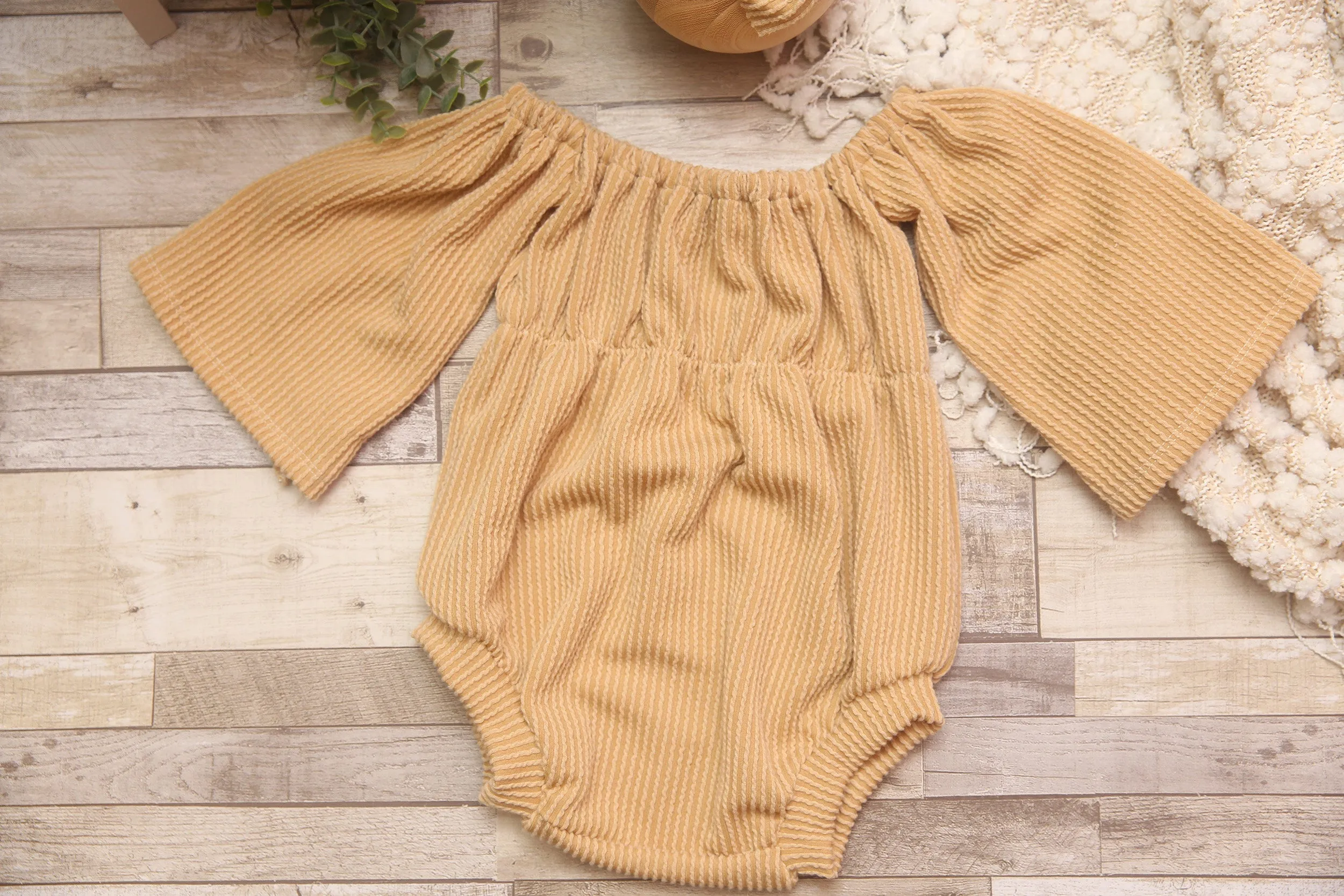 Bellami Romper; 9/12 Month; Curry Ripples; Cakesmash- READY TO SHIP