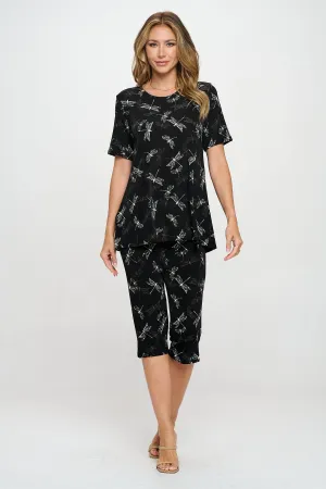 Capri Pant Set Short Sleeve - 9003BN-SRP1-W457