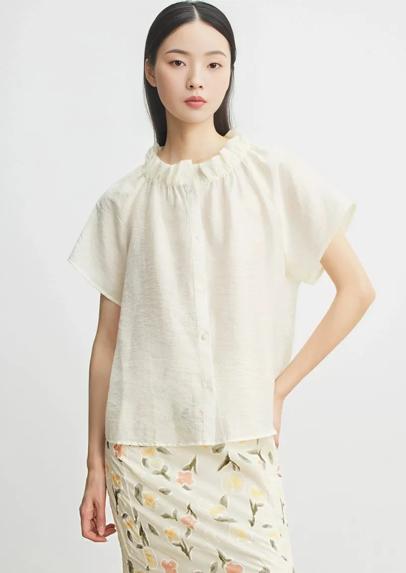 CROPPED CREW NECK TOPS