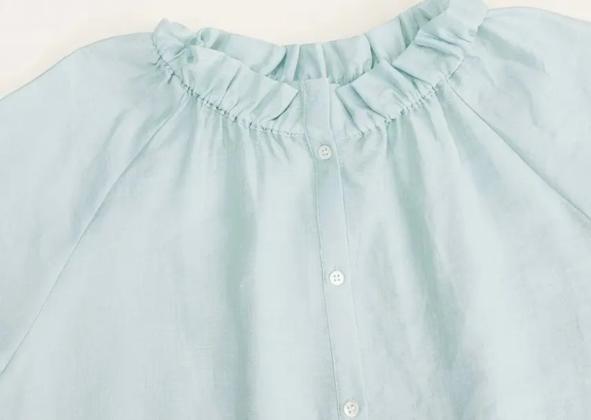 CROPPED CREW NECK TOPS