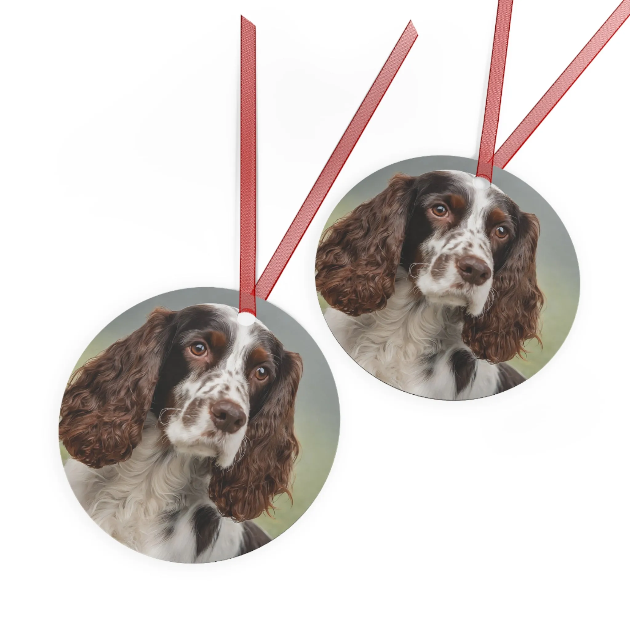 French Spaniel Metal Ornaments