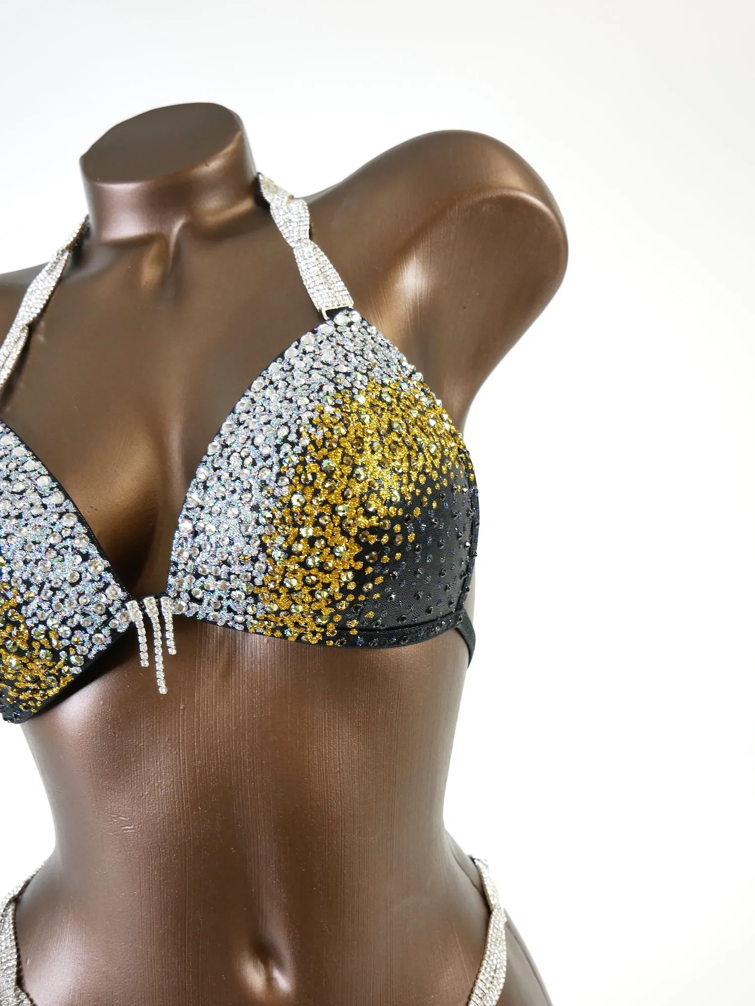 Gold Black AB Ombre Bikini Suit
