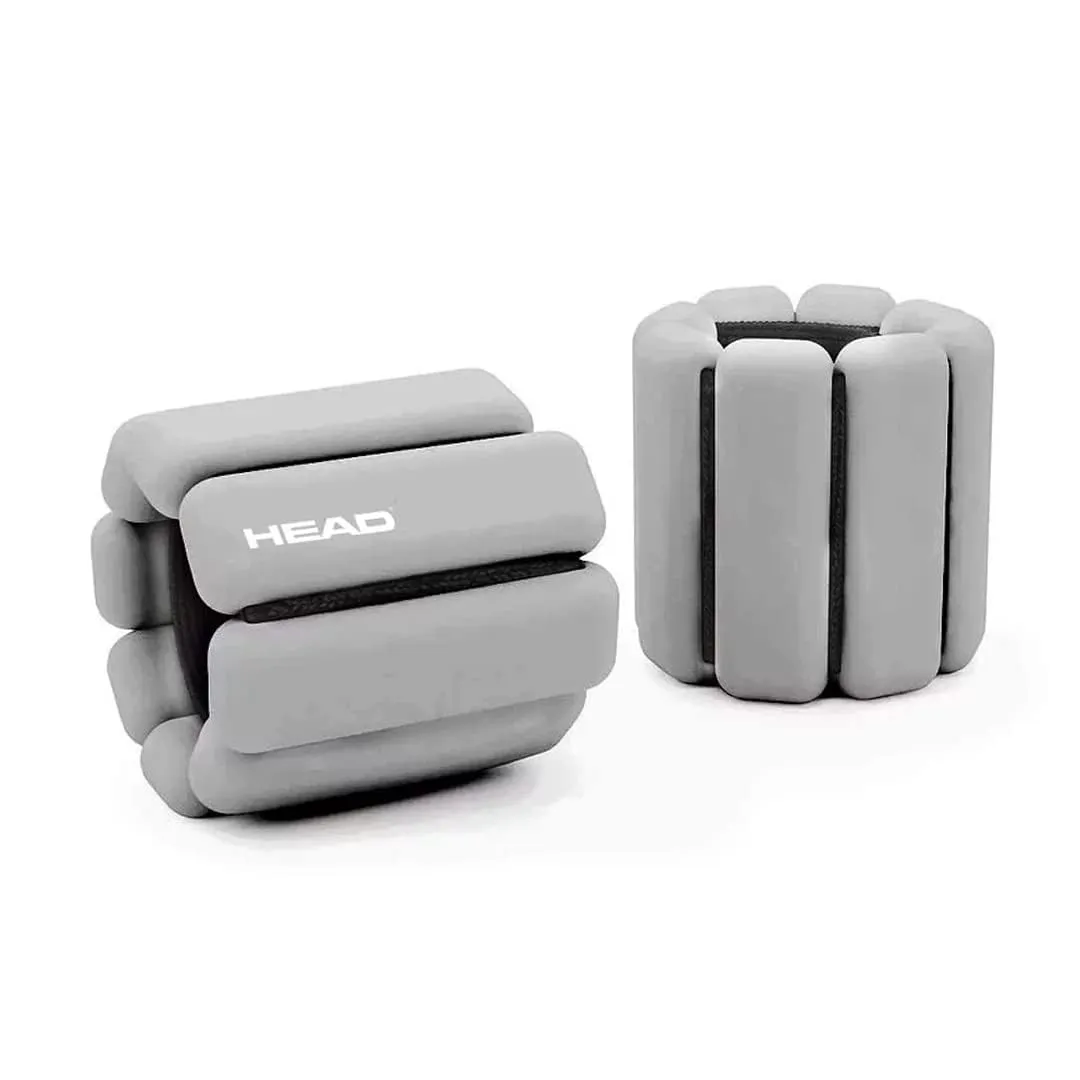 HEAD Wrist/Ankle Weights & Resistance Tube   Ring Tube Combo | Adjustable Weights: (2 x 1 Kgs) | Resistance: 10 Kg