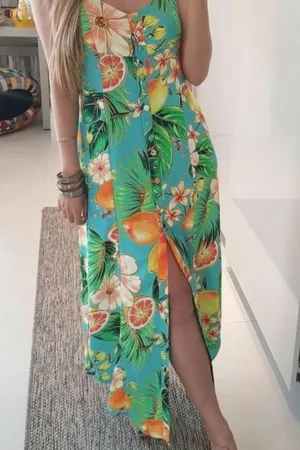 HYDRANGEA LONG MAXI DRESS