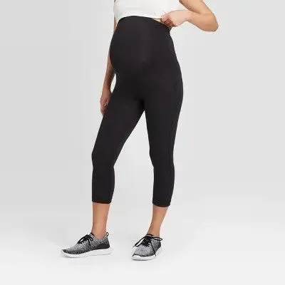 Isabel Maternity Pants Over Belly Active Capri Leggings Yoga Fitness Pants