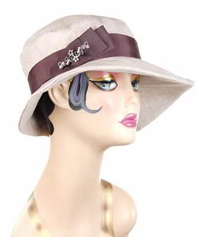 Katherine Hat Style - Linen in Natural (One Medium Left!)