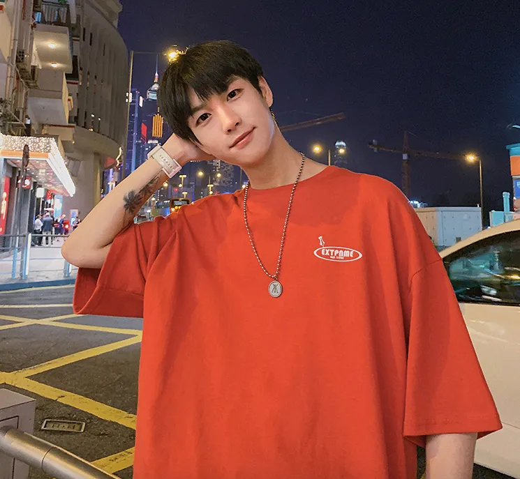 [Korean Style] Back Patchwork Oversized T-Shirts