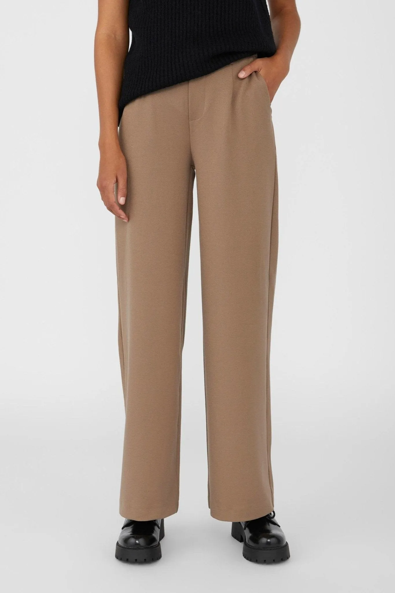 Lisa Wide Trousers - Brown