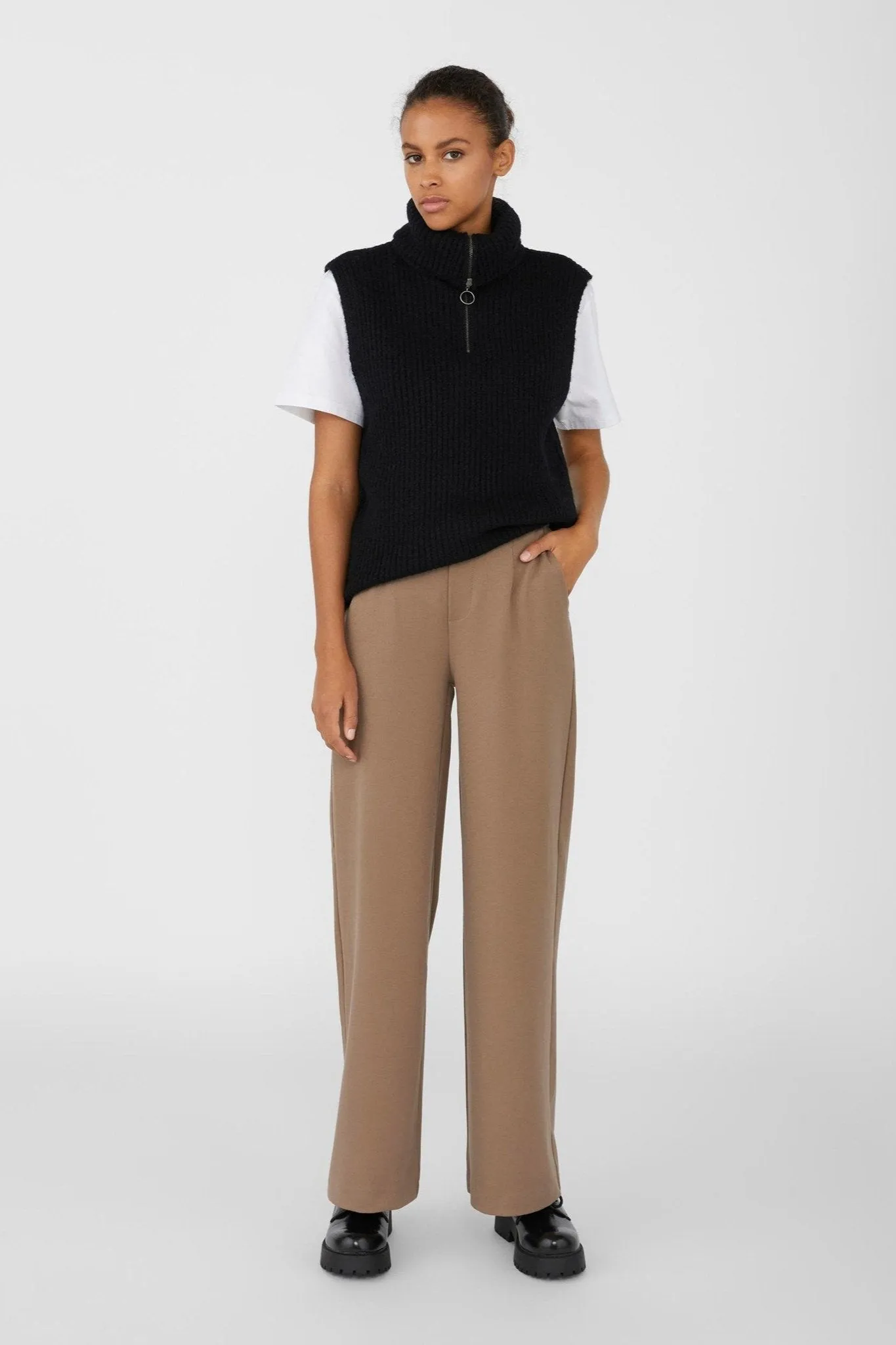 Lisa Wide Trousers - Brown