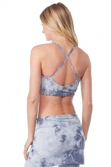 LVR Organic Sports Bra - Cool Grey Crystal Wash