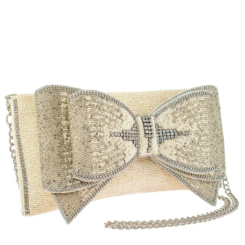 Mary Frances Accessories Fancy Bow Crossbody Clutch