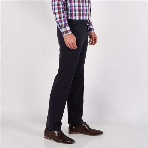 Meyer - New York, Navy Trousers, Blue Trim