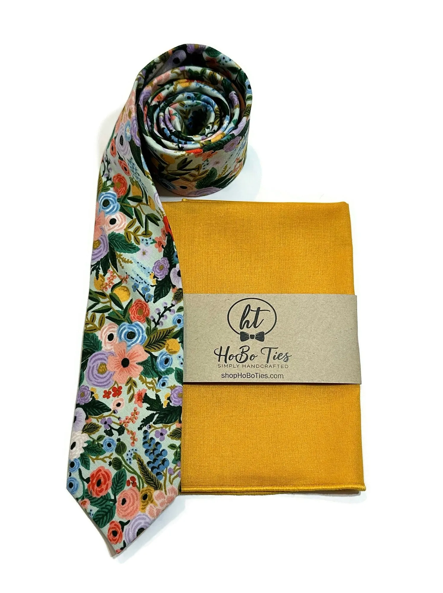 Mint Garden Party Petite Floral Necktie