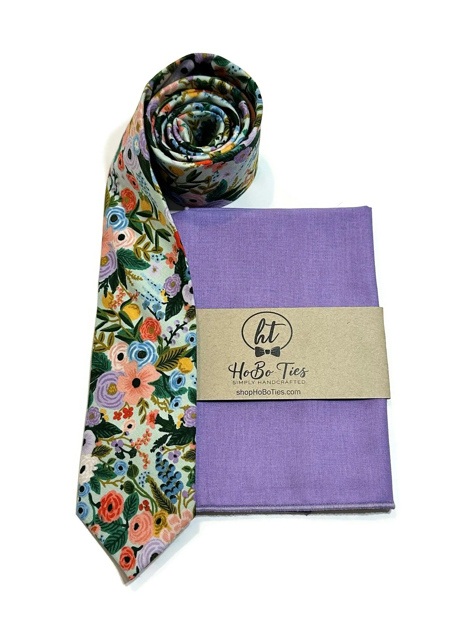 Mint Garden Party Petite Floral Necktie