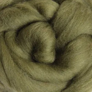 Olive Dyed Corriedale Tops
