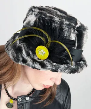 Olivia Fedora Hat Style - Luxury Faux Fur in Agate  -  Sold Out!