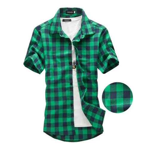 Red And Black Plaid Shirt Men Shirts 2020 New Summer Fashion Chemise