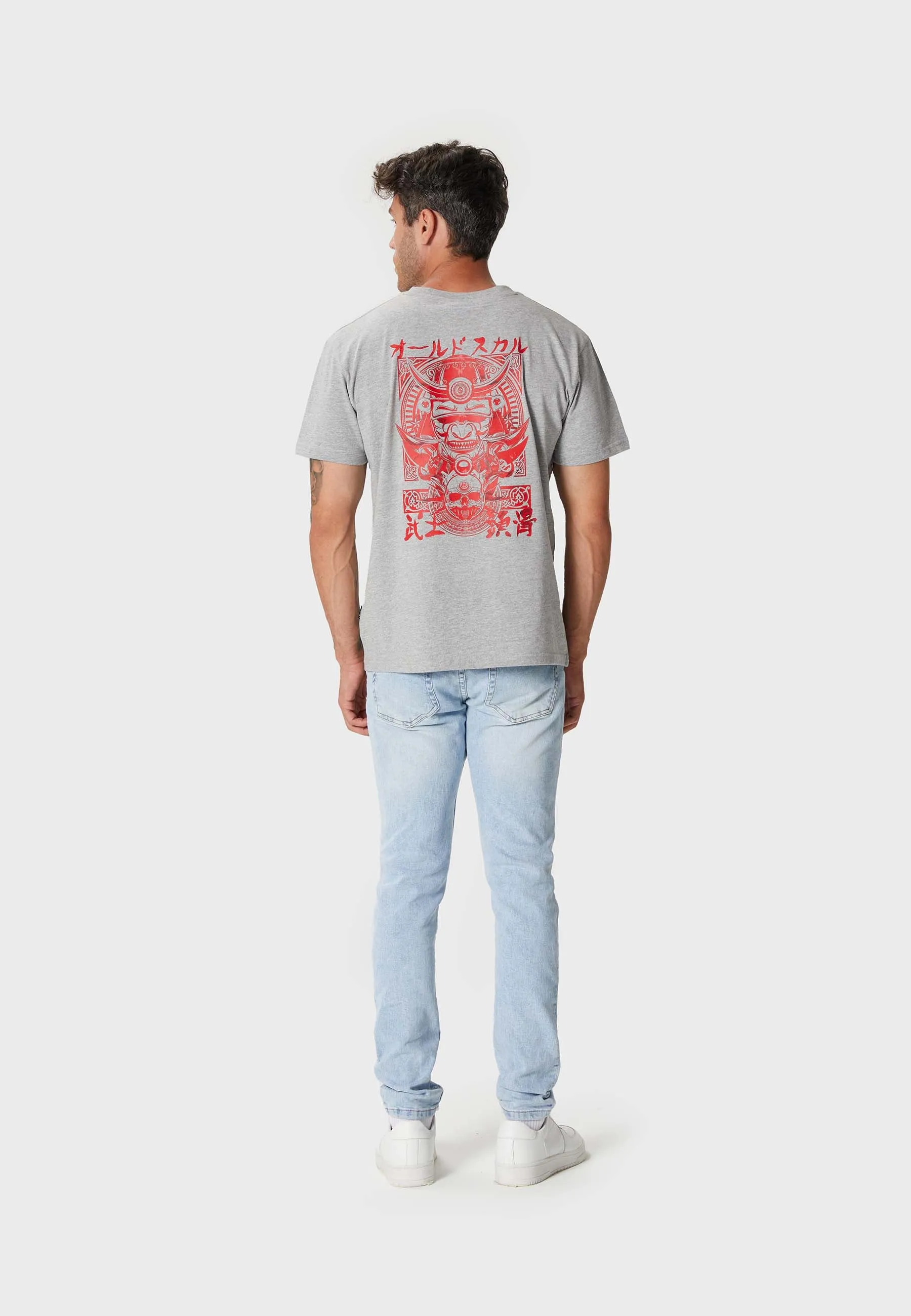Ronin Backprint T-Shirt Heather Grey