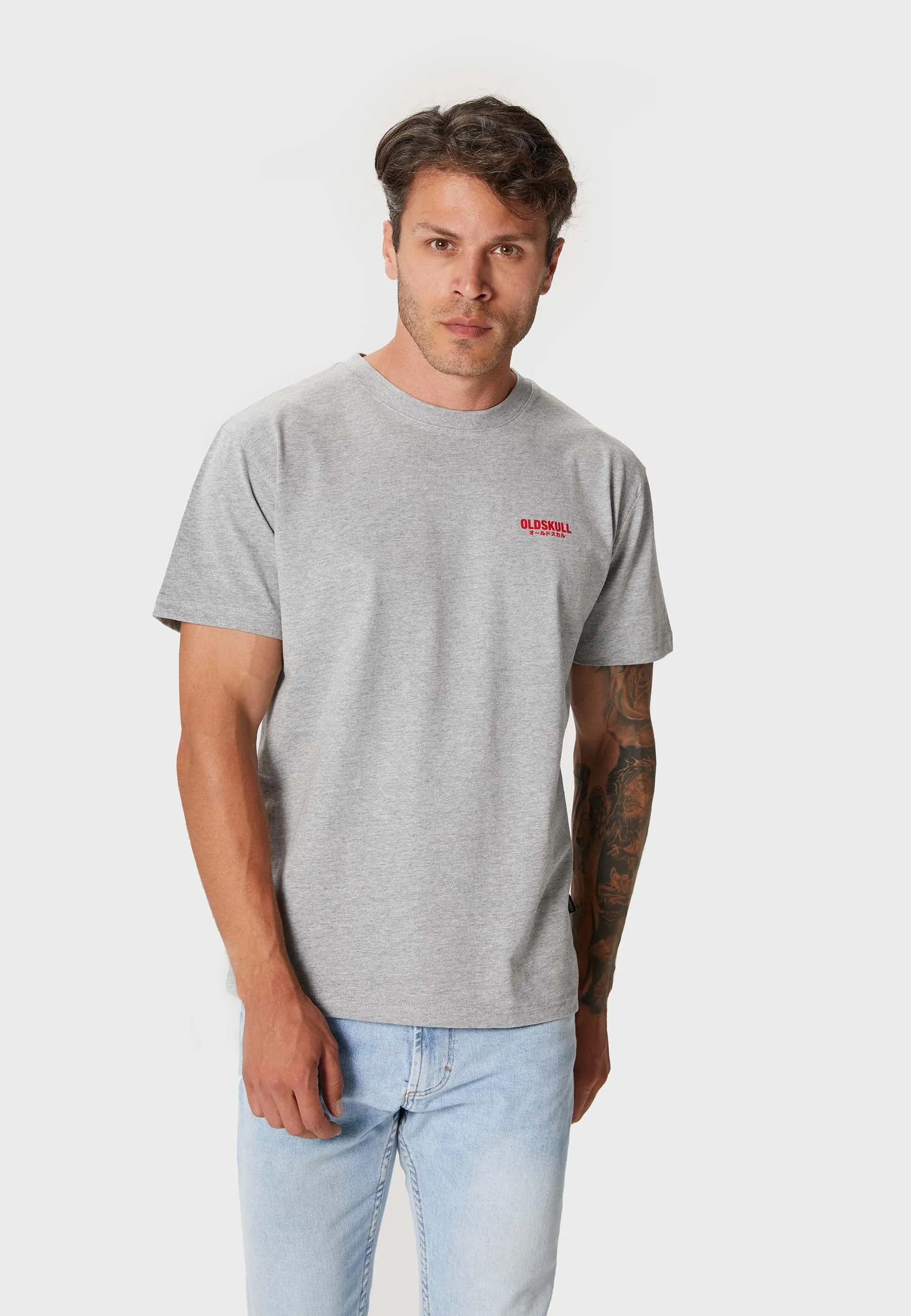 Ronin Backprint T-Shirt Heather Grey