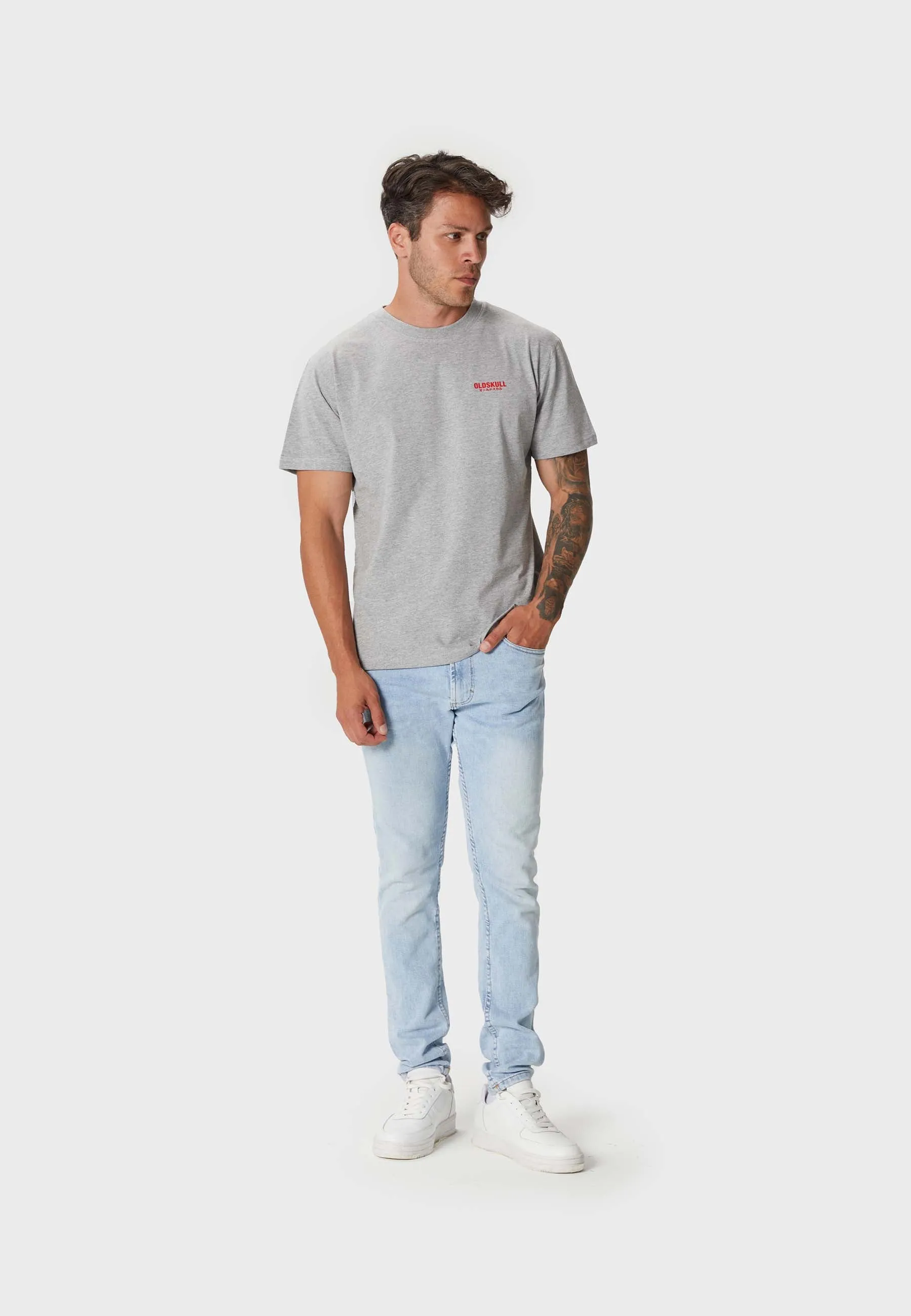 Ronin Backprint T-Shirt Heather Grey