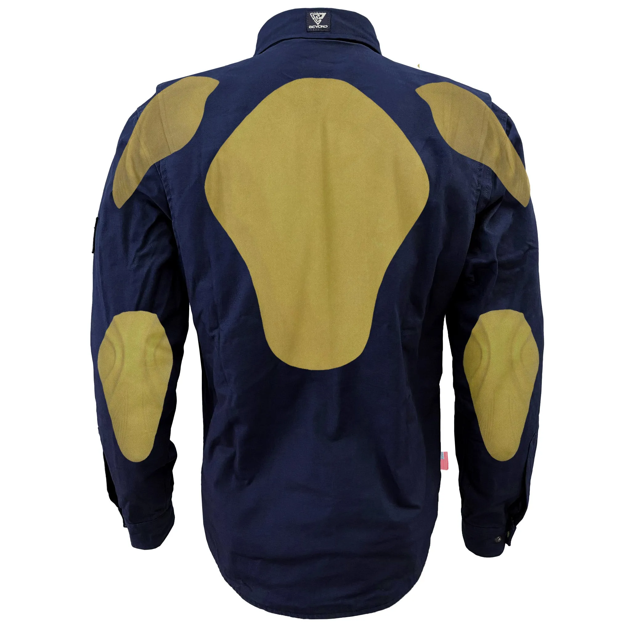 SALE Protective Canvas Jacket for Men - Navy Blue Solid with Pads