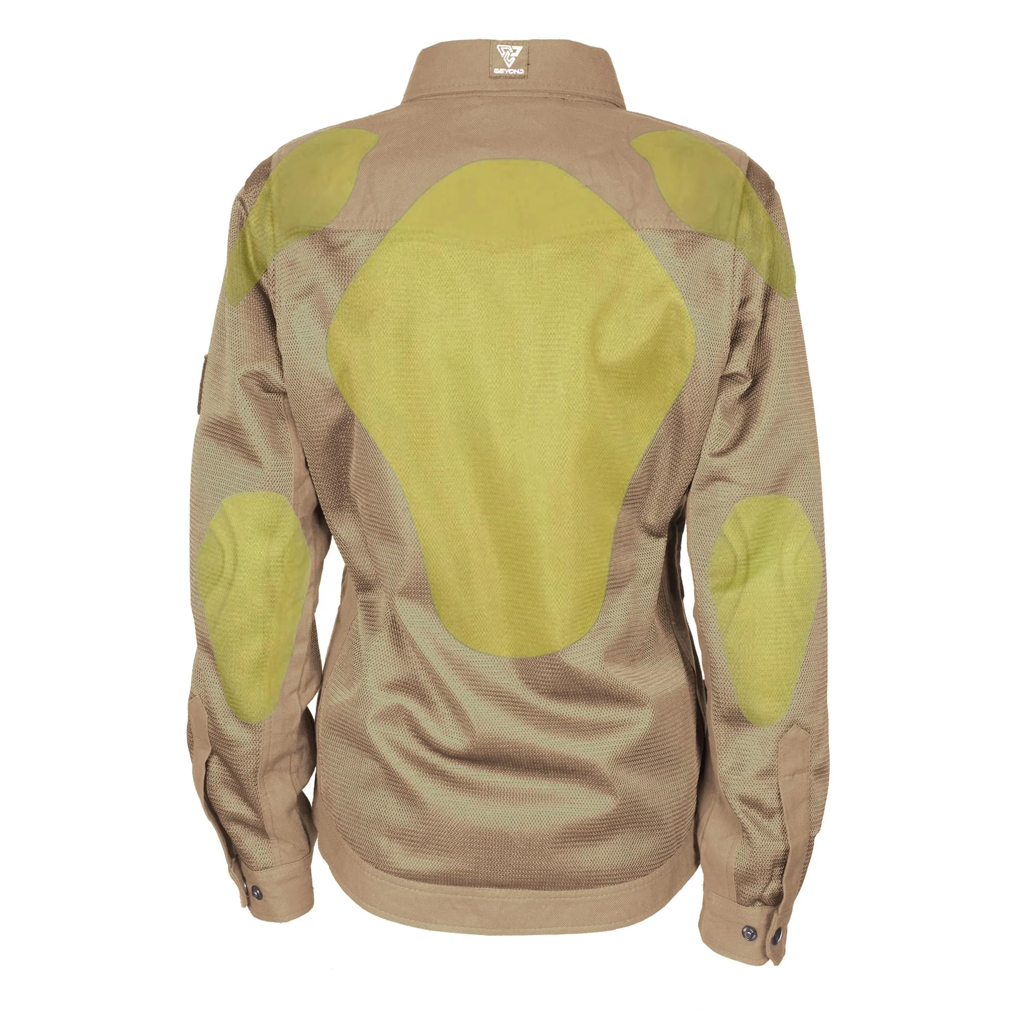 SALE Protective Summer Mesh Shirt for Women - Camel Solid with Pads
