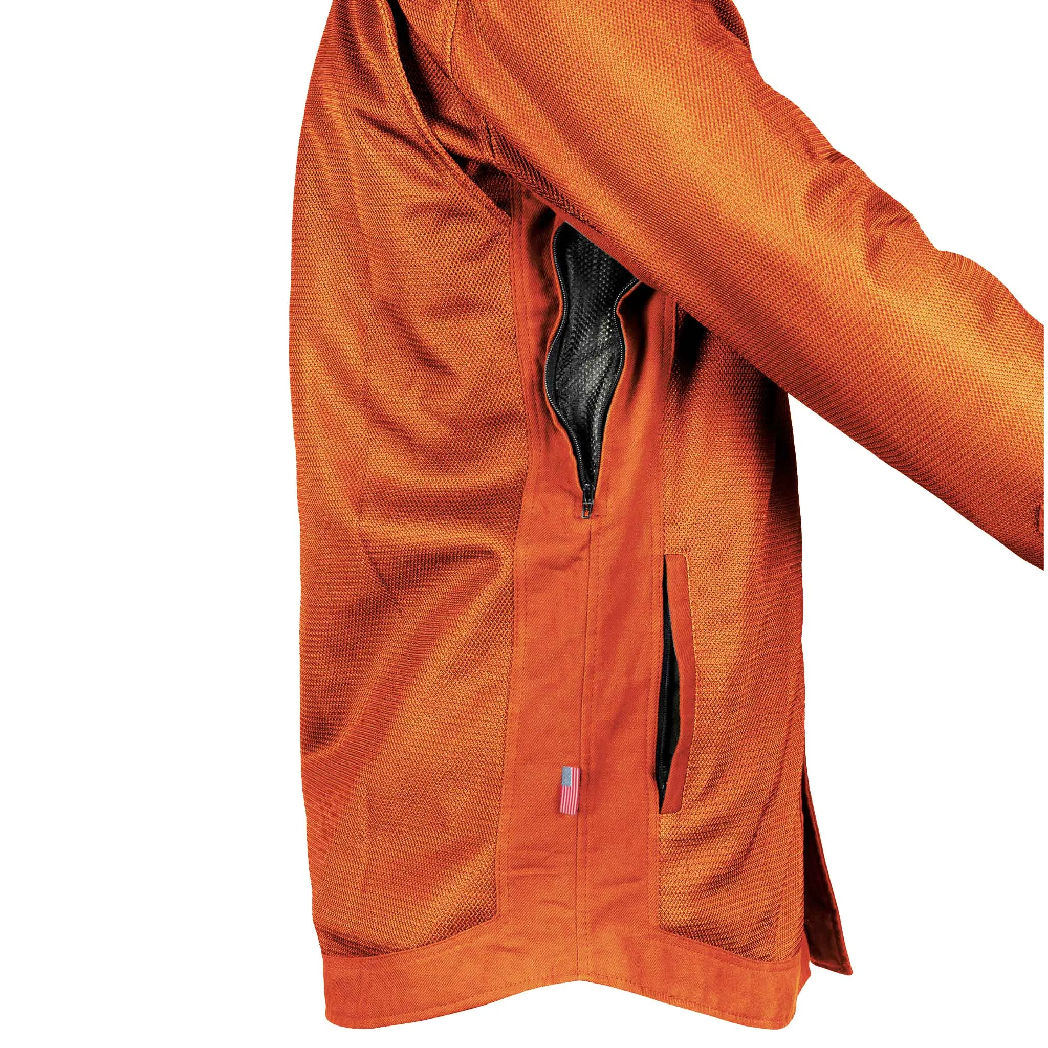 SALE Protective Summer Mesh Shirt - Orange Solid with Pads