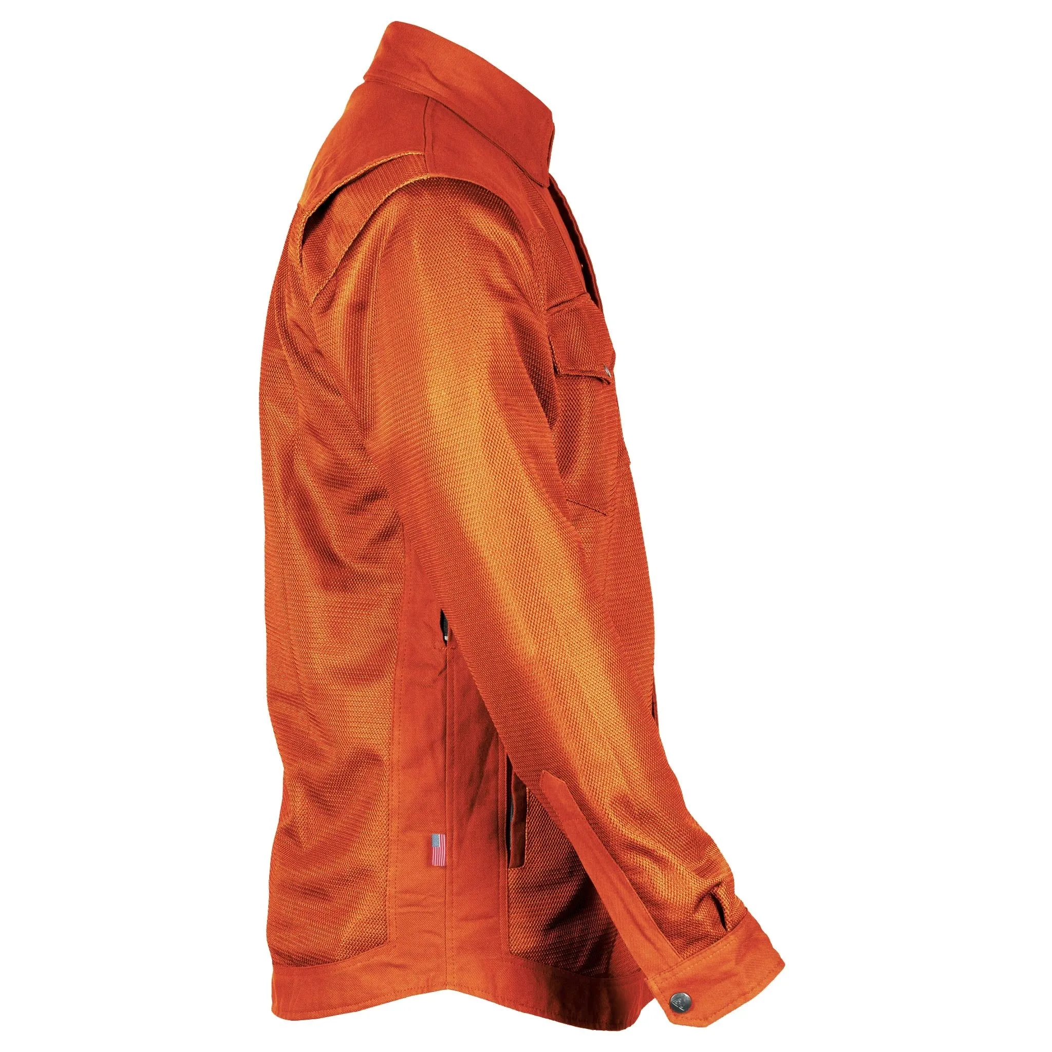 SALE Protective Summer Mesh Shirt - Orange Solid with Pads