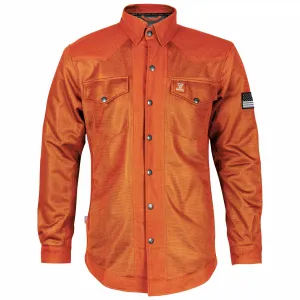SALE Protective Summer Mesh Shirt - Orange Solid with Pads