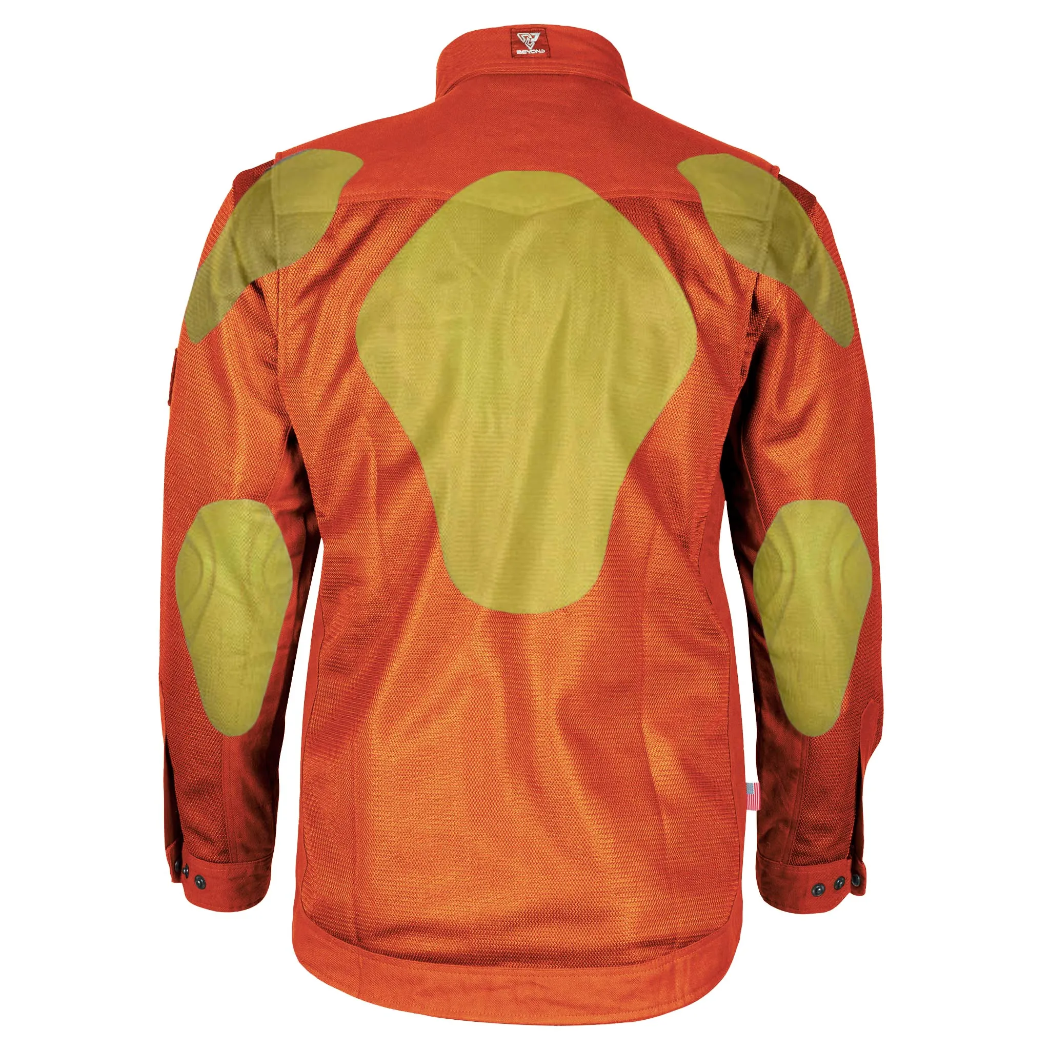 SALE Protective Summer Mesh Shirt - Orange Solid with Pads