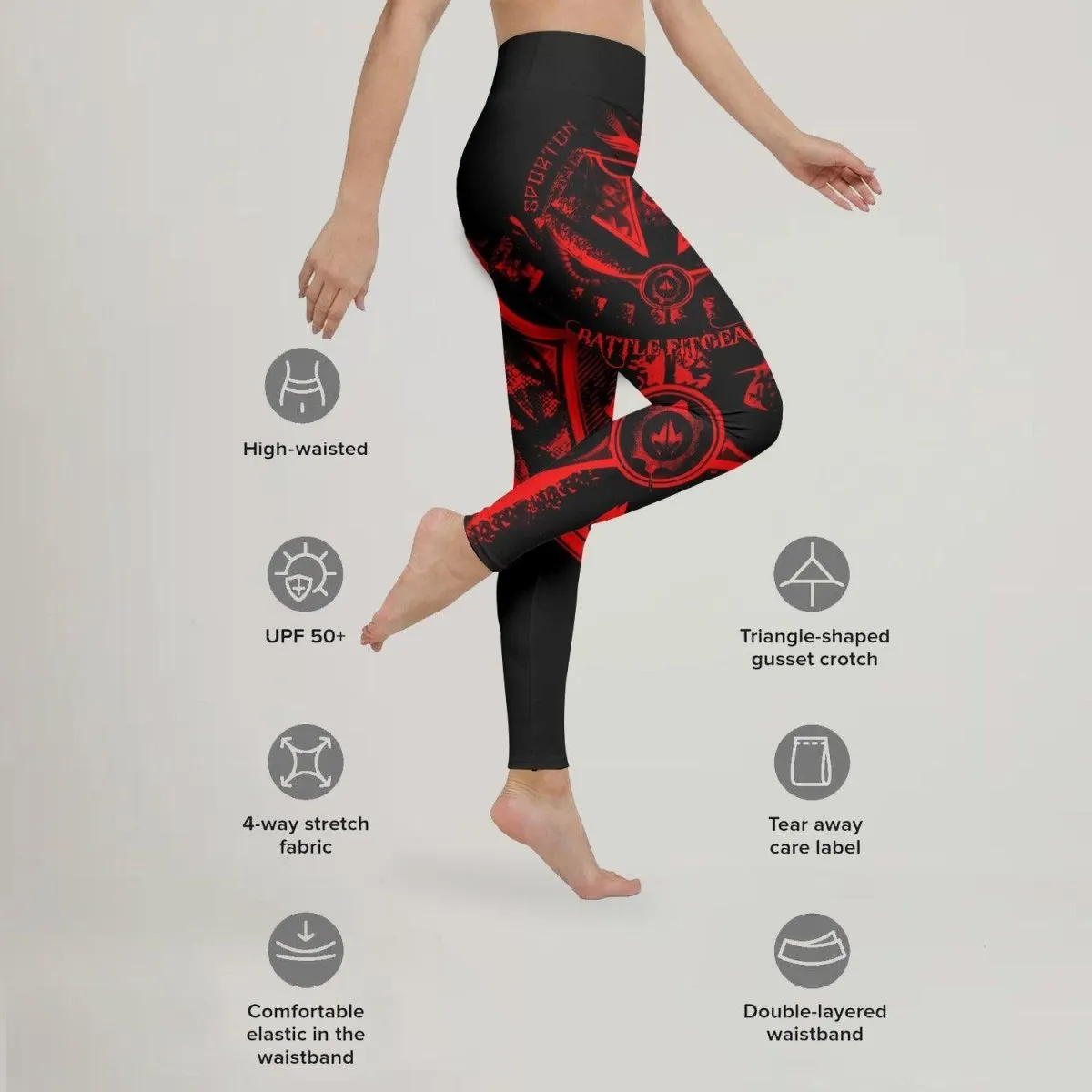 Spartan Red Leggings