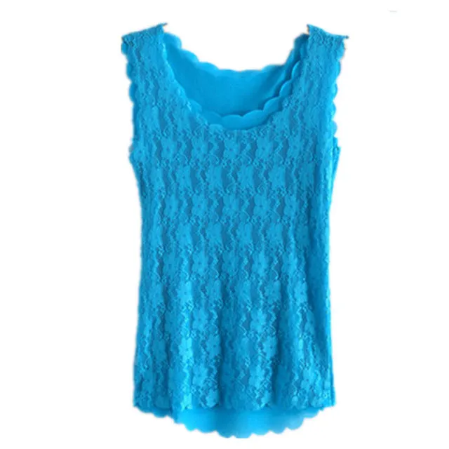 Women Tank Tops Fashion Lace Women's Tank Crochet Embroidery Fitness Summer Casual Blouse Camisole Sleeveless Shirt For Female