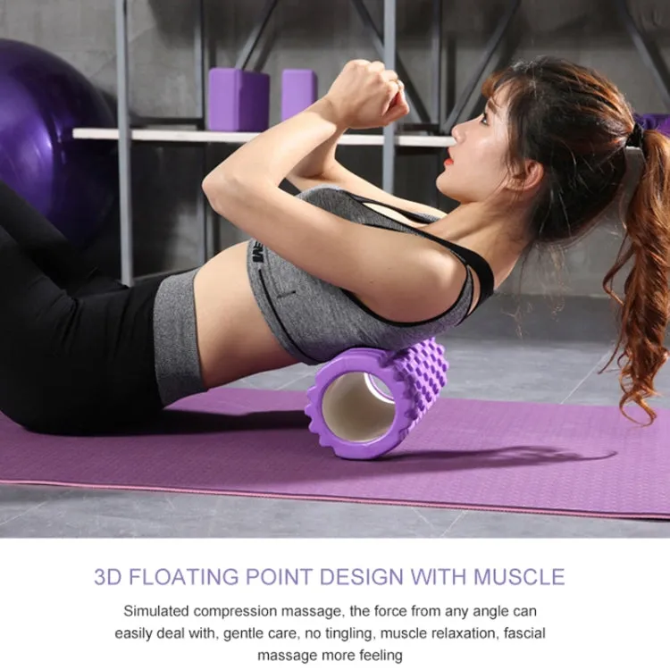 Yoga Pilates Fitness EVA Roller Muscle Relaxation Massage, Size: 45cm x 13cm (Blue)
