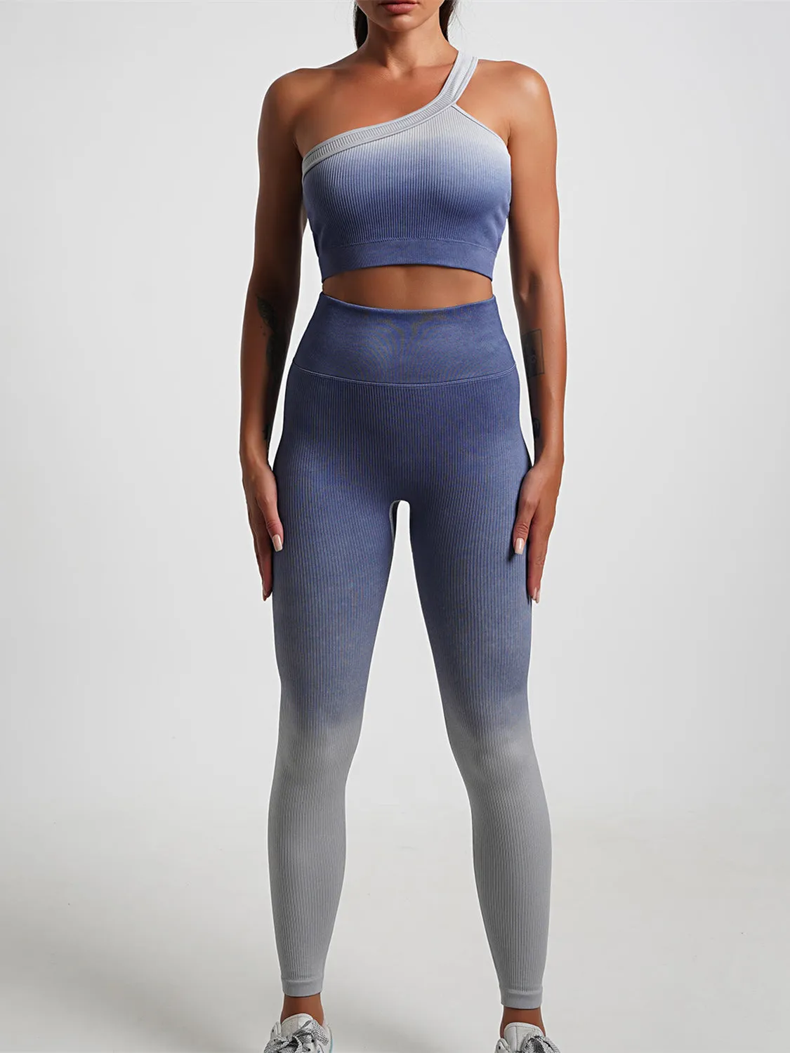 ZASUWA Female Fantasy Ombre Ribbed Sports Bras