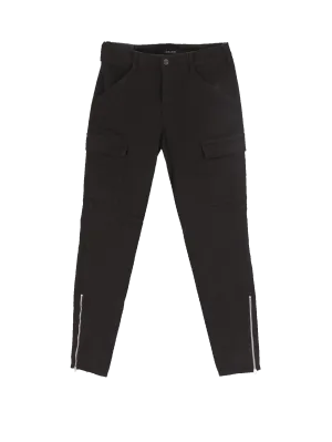 zipped-ankle cargo trousers